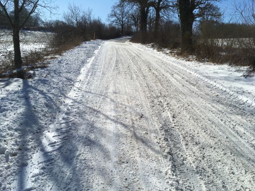 Auffahrt zum Aschberg mit 8% Steigung. Ich musste umdrehen....