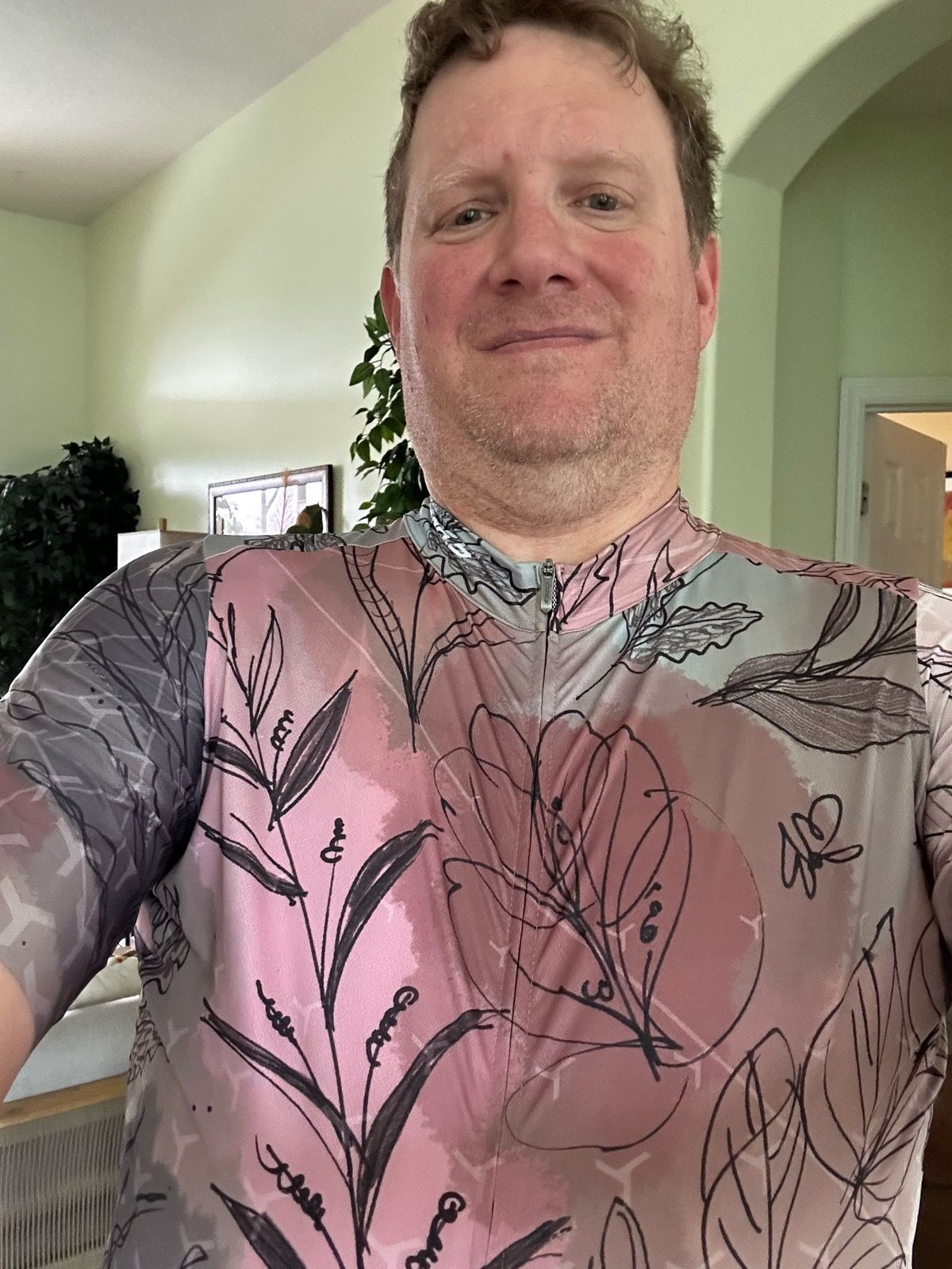 Afternoon ride in Florida with my new Flower Leave jersey.