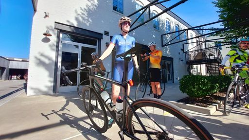 Katie G. thanking riders for participating and donating to her fundraising efforts benefiting KCNT1  Research.