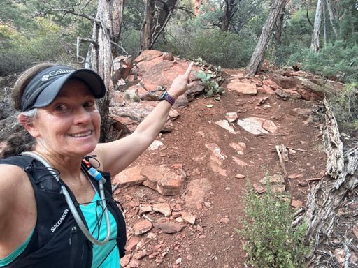 That’s “the wall” but doesn’t look that high in the picture… trust me, it’s steep.