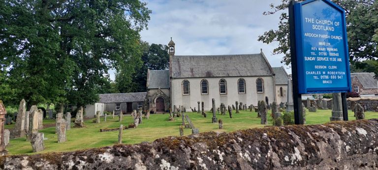 Ardoch parish church, erected 1780. https://ardochparishchurch.org/church-history/