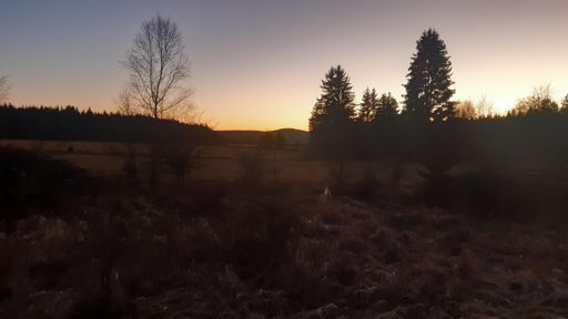 Sonnenuntergang 📸 L 108 zwischen Süd- und Nordcol.