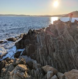 Sentier du littoral de st Tropez avec ma soeur