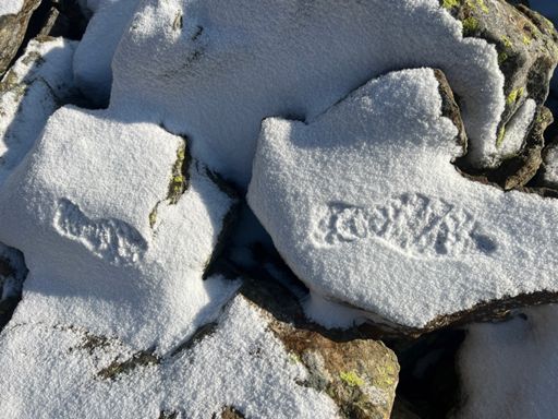 Meine Spur über die Felsen