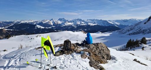 A rest stop looking toward Dent du Midi