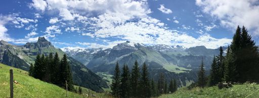 Mt Titlis right, Hahnen left.