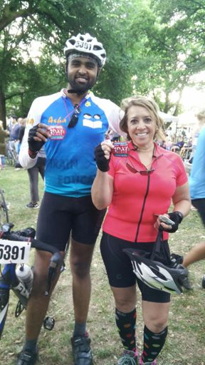 Sonia,  and I both kept pulling each other in maintaining 16mph on Hwy 30 till we entered Portland