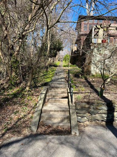 Sunset path, a lovely cut-through in Roland Park.