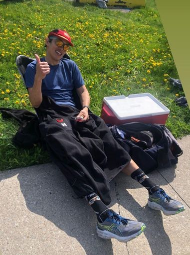 Catching some rest while refueling between laps