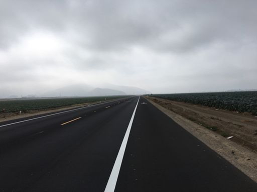 Fresh pavé. Flat and foggy.