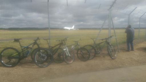 Bikes readying for take-off at Luton Airport