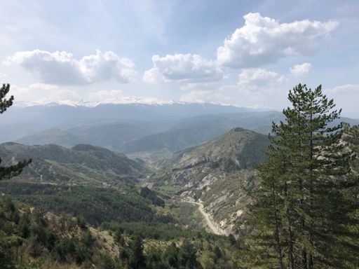 Last climb completed now the big drop off through to Filipovo and on to main road at Mesta