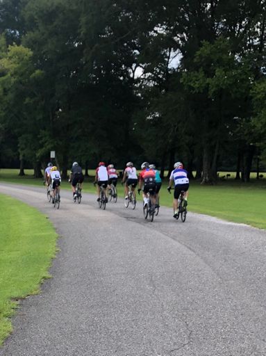 Riding outa the park. Fun group today included some visitors in to town dropping kids off at UA for start of fall semester soon. Always a fun time of year though gonna be late start for football season. Means some longer Sat ride still in Aug.