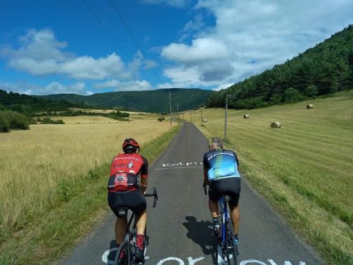 Après Aunat, sur le parcours du TDF, Carcassonne- Quillan
