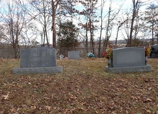 Overlook view of the Meadows' burial plot.