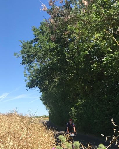 Francien boven op klimmetje