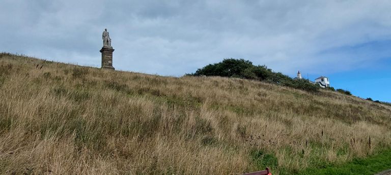 Collingwood Monument, commemorating the admiral who, amongst other achievements, commanded British forces at the Battle of Trafalgar after Nelson's death. He died in 1810 and is buried at St Paul's Cathedral in London. This was erected in 1845 and completed in 1849 http://www.northumbria.info/Pages/collingwood.html