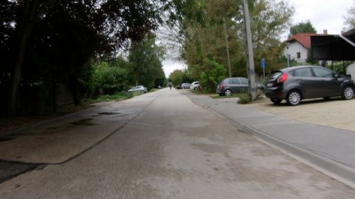 Még picit nedves volt az aszfalt, innen indul a "BuBa: Kamaraerdő - Törökbálint" szegmens, ezt céloztam meg mára.  Okosan, ellenfényben.   Izé, ellenszélben. :)  Kicsit sokat videoztam mostanában. :D
