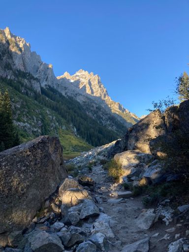 cascade canyon looking up at mt owen