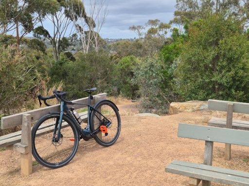 Hilltop lookout, looking west. Damien assured me that the view was a lot better in the beginning when this lookout was created before the trees grew tall.