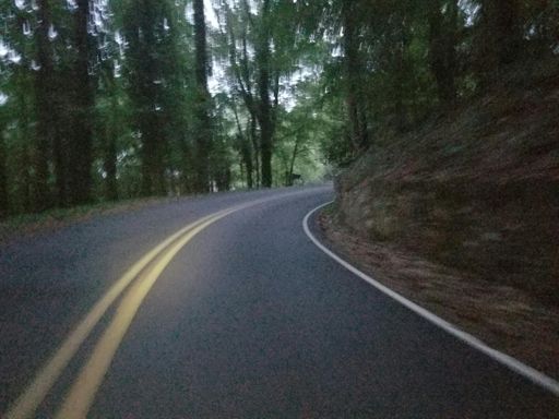 Up smyer just after sunset, almost home.