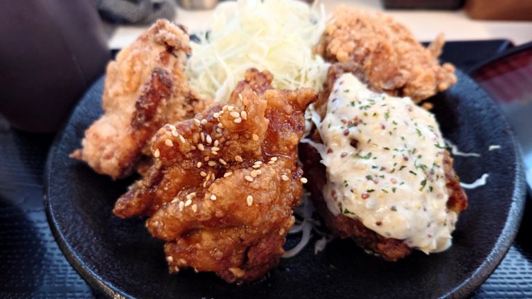 ノーマルのからあげ、てりかけ、チキン南蛮、ハイからが1つずつ。
どれも美味しいが、どれか選べと言われたらてりかけ、次にハイからかな。