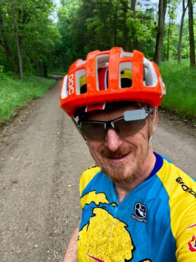 I look cleaner than I was. The rain made these clay roads messy.