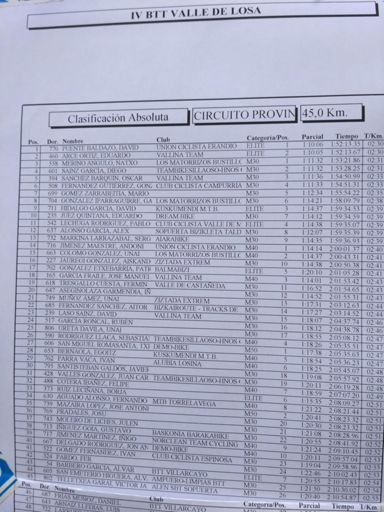 Clasificación general