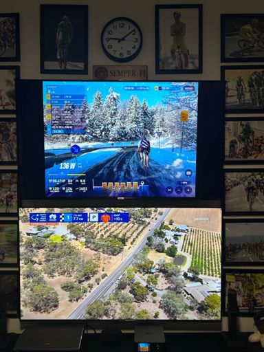 Rouvy course above, Tour Down Under Stage 1 below