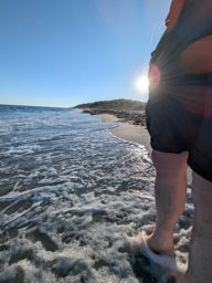 Sentier du littoral de st Tropez avec ma soeur