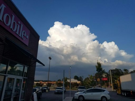 Big storm chasing me all the way home.