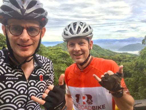 Short stop on our 15 k climb