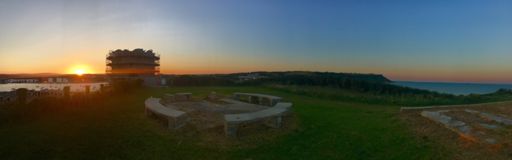 Sun rising over Mount Batten Plymouth
