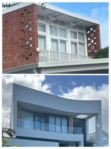 Two UNIQUE styles for balconies that I both like.