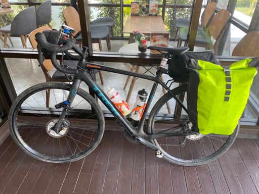 Bike loaded for light touring