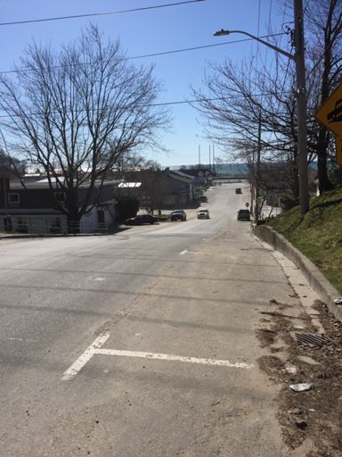 There are few hills I won't bike down. This is one. Steep as hell and stop sign at the bottom.