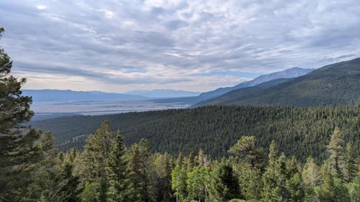 Looking Southeast towards Buena Vista, descending across the final drainage before reaching the turnaround point