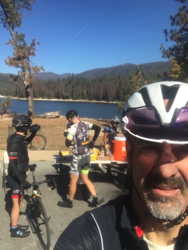 Enjoying quick stop @ Bass Lake