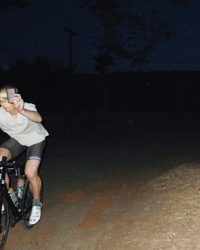 Night ride descent record with caliper brakes and no helmet.