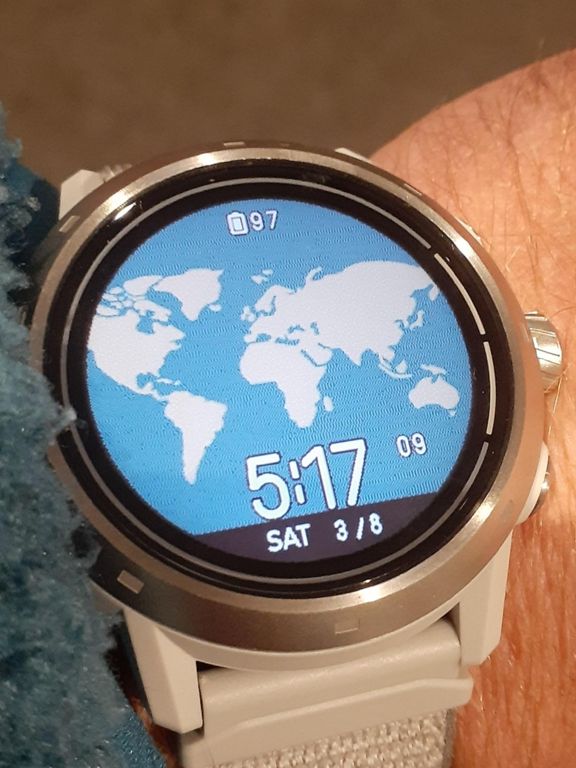 Custom watch face before start of run on my birthday