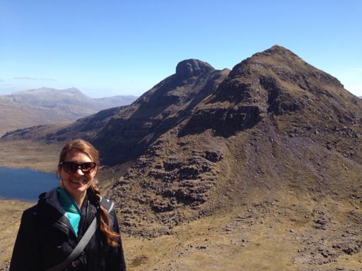 Between Corbetts at Bealach Chornaidh after climbing down the scree to 570 m.