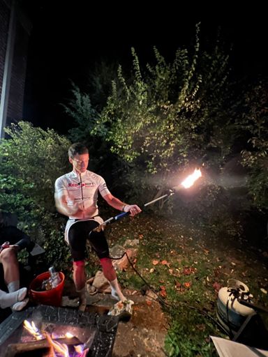 Chamber’s Mom told him not to play with matches, but she never said anything about a flame thrower…