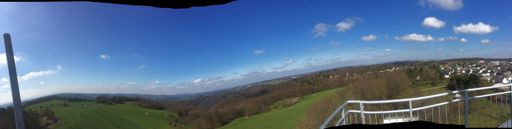 Panorama vom Aussichtsturm Kurtscheid, bei gefühlter Windstärke 10...