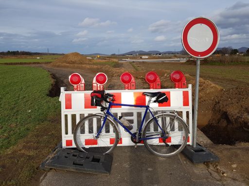 Baustelle an der neuen Umgehung von Gimmersdorf