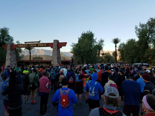 Before heading out to the race staging area