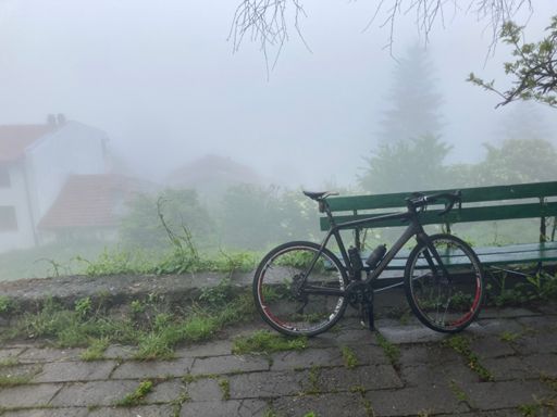 Lots of fog and mist, but no view today