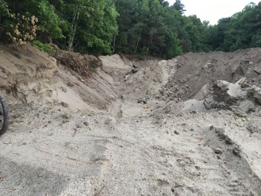 Construction has completely destroyed the vast trail