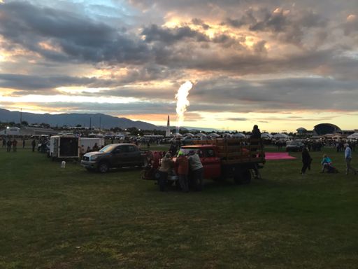 Weight On! Crew members are holding Big Red down.