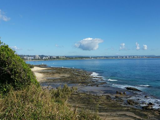 Point Cartwright looking west to Mooloolaba