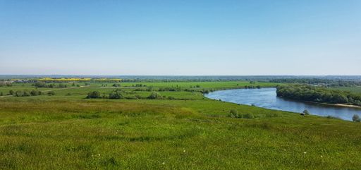 Берег Оки вблизи Фруктовой. Вид с Бастановой горы.